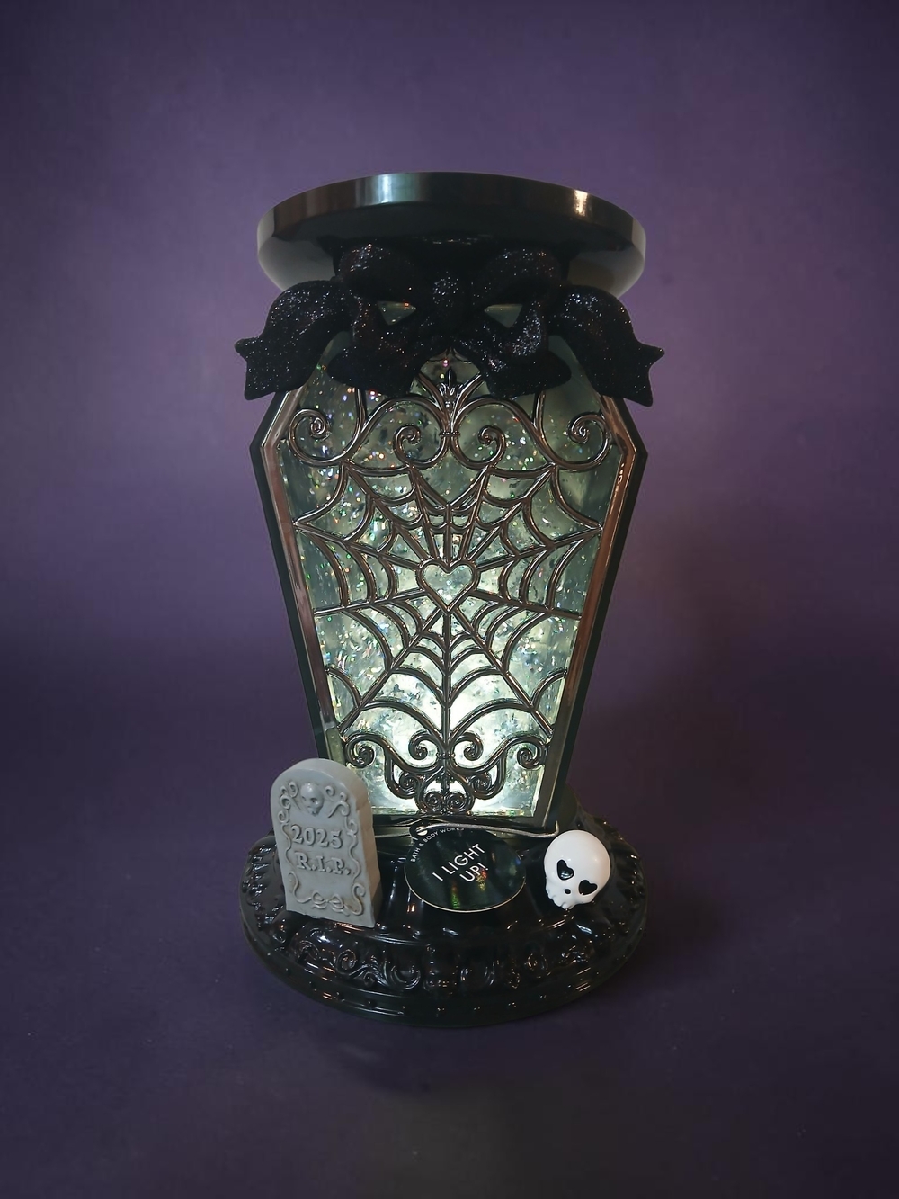 Halloween Spiderweb Tombstone Decorative Candle Holder